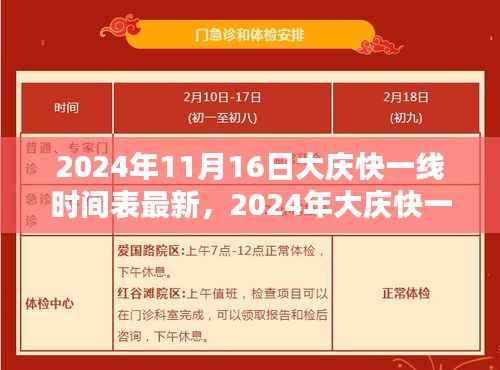 大庆快一线时间表最新更新,2024年大庆快一线最新查询与利用指南