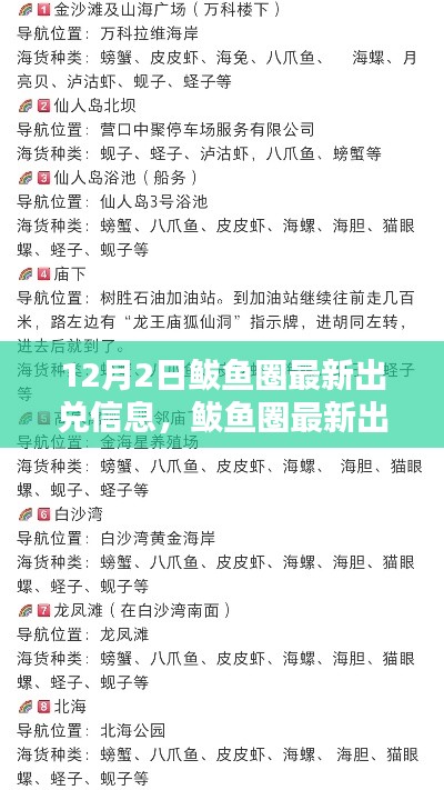 12月2日鲅鱼圈最新出兑信息全攻略,初学者与进阶用户均适用的信息获取指南