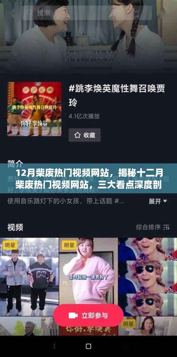 揭秘十二月热门视频网站三大看点,深度剖析柴废视频流行趋势