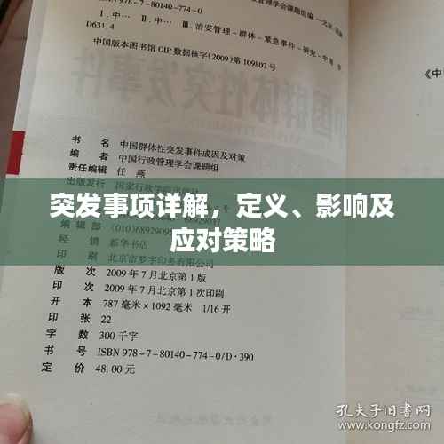 突发事项详解,定义、影响及应对策略