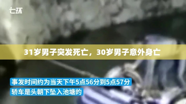 31岁男子突发死亡,30岁男子意外身亡