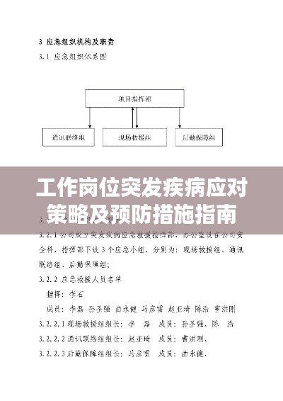 工作岗位突发疾病应对策略及预防措施指南