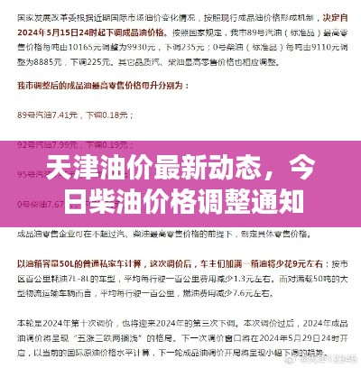 天津油价最新动态,今日柴油价格调整通知
